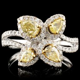 18K Gold 1.22ctw Fancy Diamond Ring
