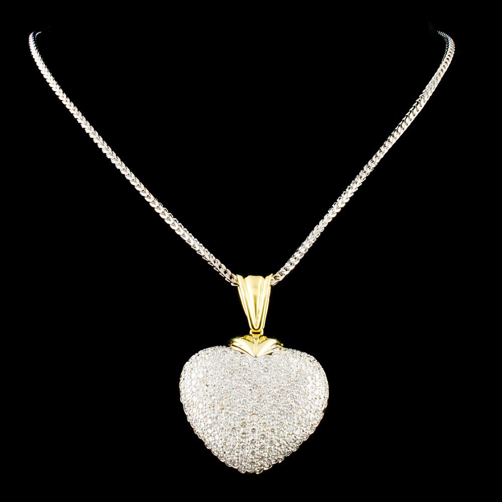 18K Gold 3.91ctw Diamond Pendant