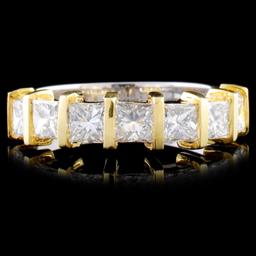 18K TT Gold 1.20ctw Diamond Ring