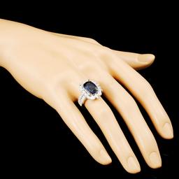 14K Gold 4.13ct Spinel & 1.07ctw Diamond Ring