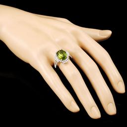 18K Gold 6.52ct Tourmaline & 0.54ctw Diamond Ring