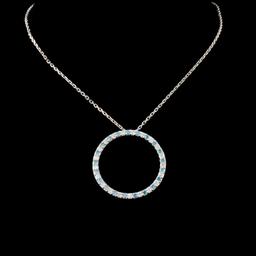 18K White Gold 0.62ctw Diamond Pendant