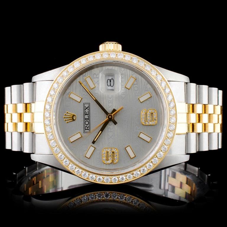 Rolex YG/SS DateJust Diamond 36MM Watch