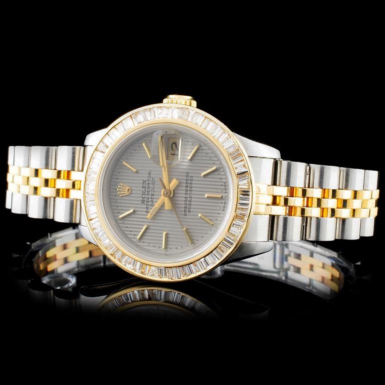 Rolex YG/SS DateJust 2.00ct Diamond Ladies Wristwa