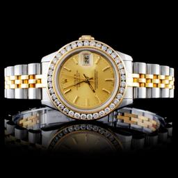 Rolex YG/SS DateJust 1.00ct Diamond Ladies Watch