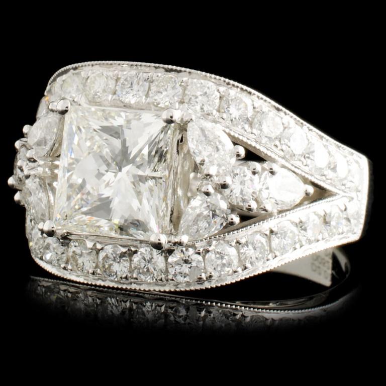 18K Gold 3.88ctw Diamond Ring