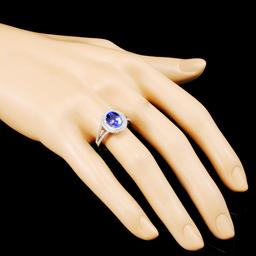 14K Gold 1.95ct Tanzanite & 0.48ctw Diamond Ring