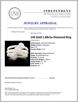 14K Gold 1.88ctw Diamond Ring