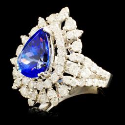 18K Gold 3.21ct Tanzanite & 1.99ctw Diamond Ring