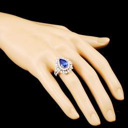 18K Gold 3.21ct Tanzanite & 1.99ctw Diamond Ring