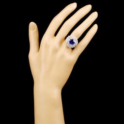 18K Gold 4.00ct Tanzanite & 1.73ctw Diamond Ring