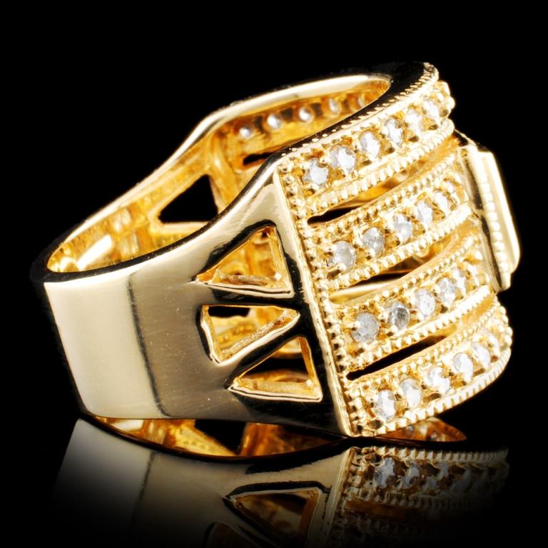 14K Gold 0.78ctw Diamond Ring