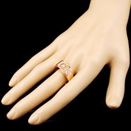 14K Gold 0.84ctw Fancy Color Diamond Ring