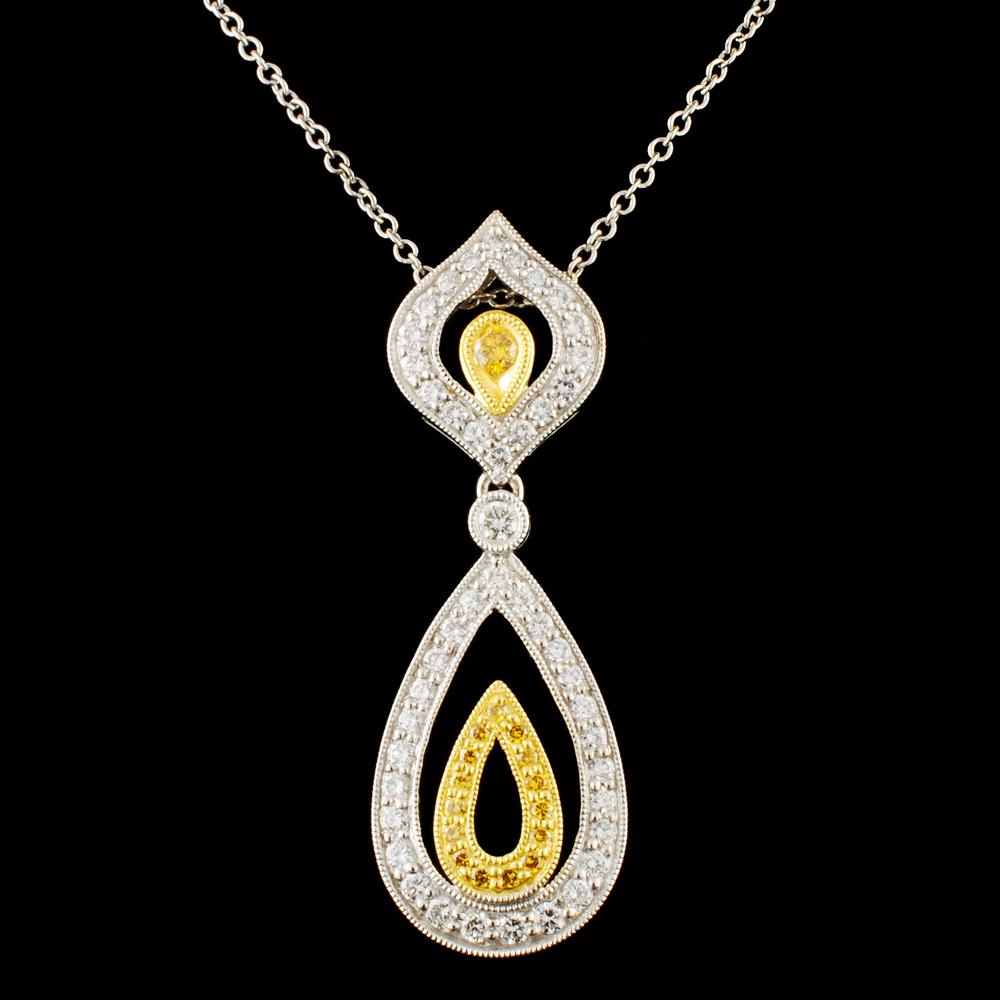 18K Gold 0.54ctw Diamond Pendant