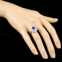 18K Gold 1.95ct Tanzanite & 0.87ctw Diamond Ring