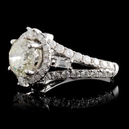 18K White Gold 2.86ctw Diamond Ring