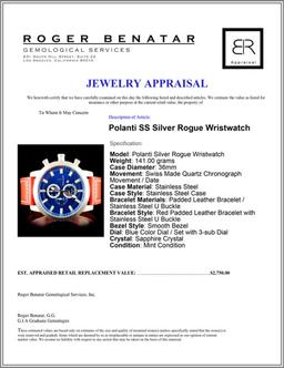 Polanti SS Silver Rogue Wristwatch