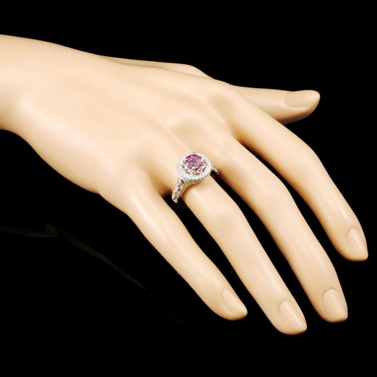 18K Gold 1.43ctw Spinel & 0.47ctw Diamond Ring