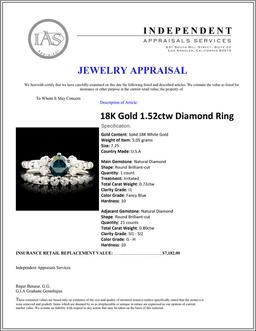 18K Gold 1.52ctw Diamond Ring