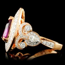 18K Gold 3.03ct Sapphire & 1.65ctw Diamond Ring