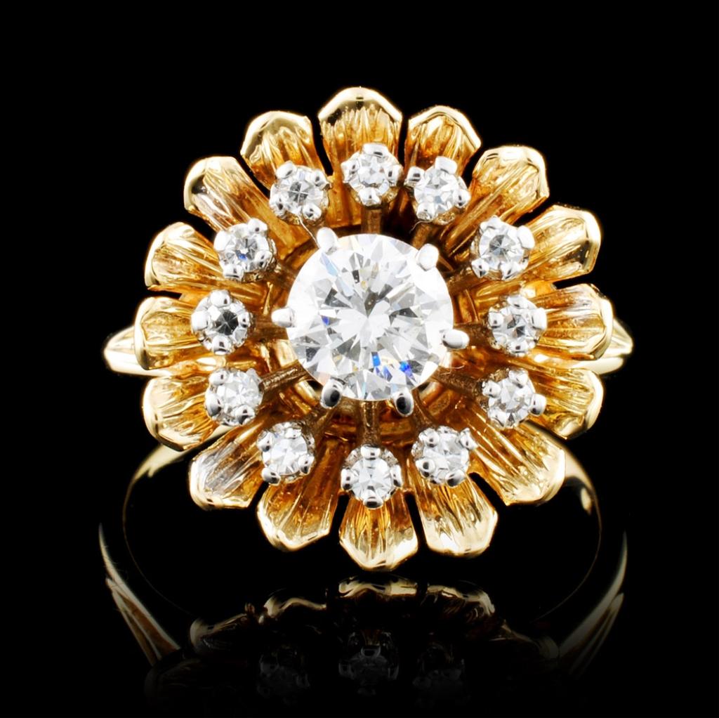 14K Gold 0.85ctw Diamond Ring