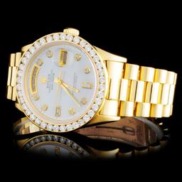 Rolex 18K YG Presidential Diamond Wristwatc