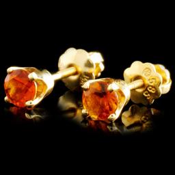 14K Gold 0.78ctw Citrine Earrings