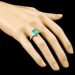 18K Gold 2.22ct Emerald & 0.61ctw Diamond Ring