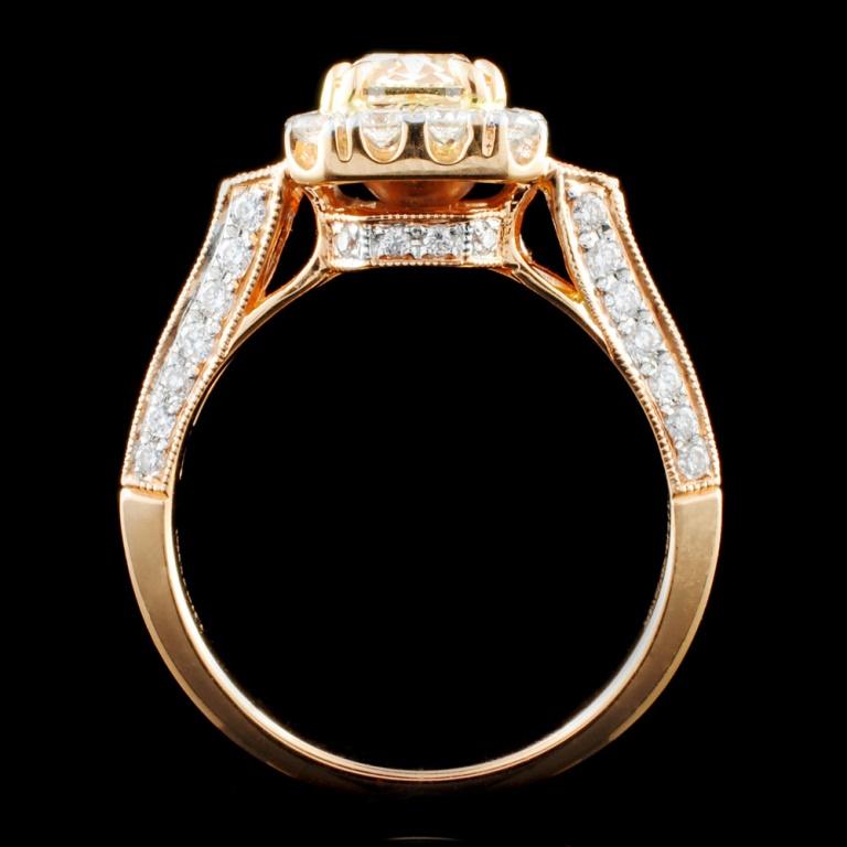 18K Gold 2.26ctw Fancy Colored Diamond Ring