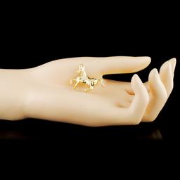 14K Gold 0.06ctw Diamond Brooch