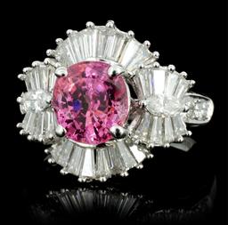 18K White Gold 2.26ct Spinel & 1.51ct Diamond Ring