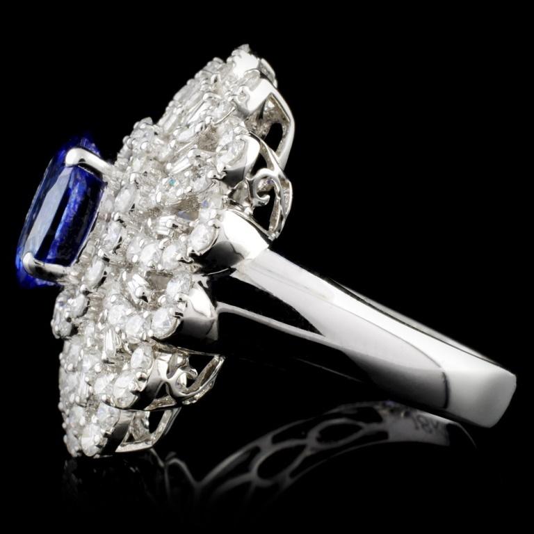 18K White Gold 2.27ct Tanzanite & 2.14ct Diamond R