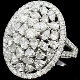 18K White Gold 3.39ct Natural Diamond Ring