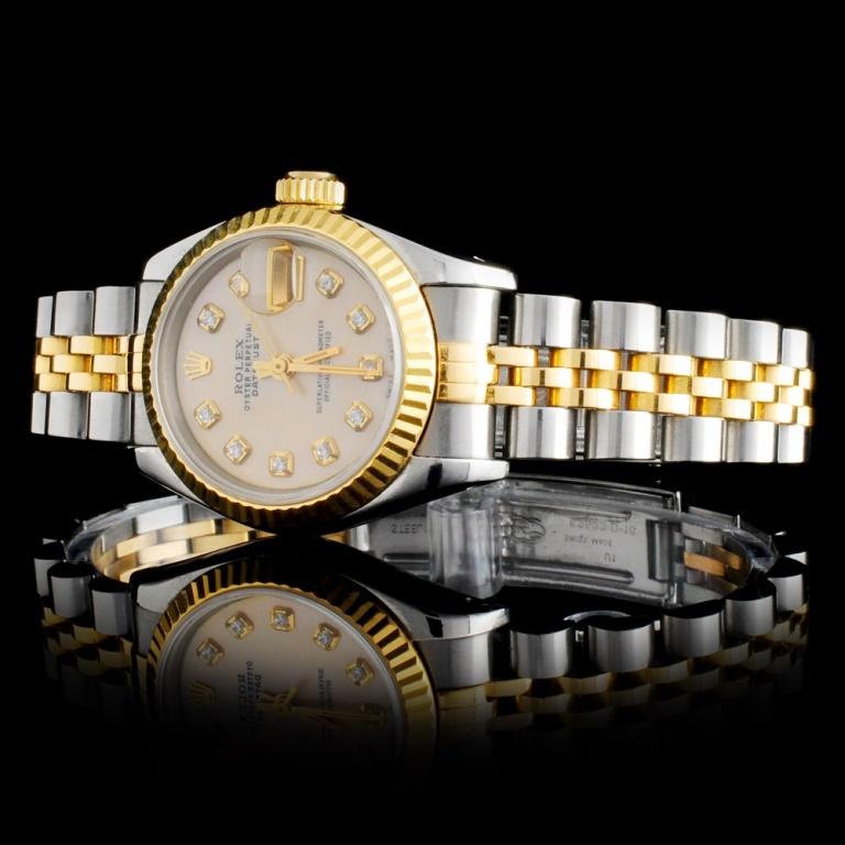 Rolex DateJust Ladies Diamond Wristwatch