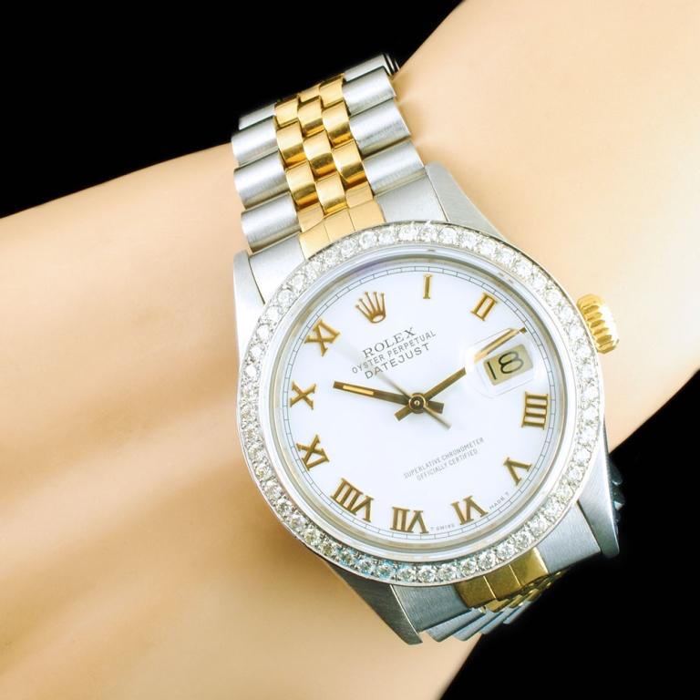 Rolex DateJust YG/SS Diamond 36mm Wristwatch