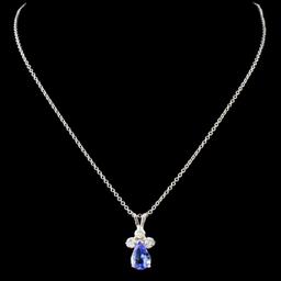 14K Gold 0.51ct Tanzanite & 0.16ctw Diamond Pendan