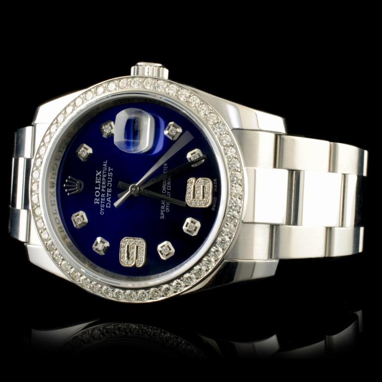 Rolex DateJust 116200 SS 1.35ct Diamond 36MM Watch