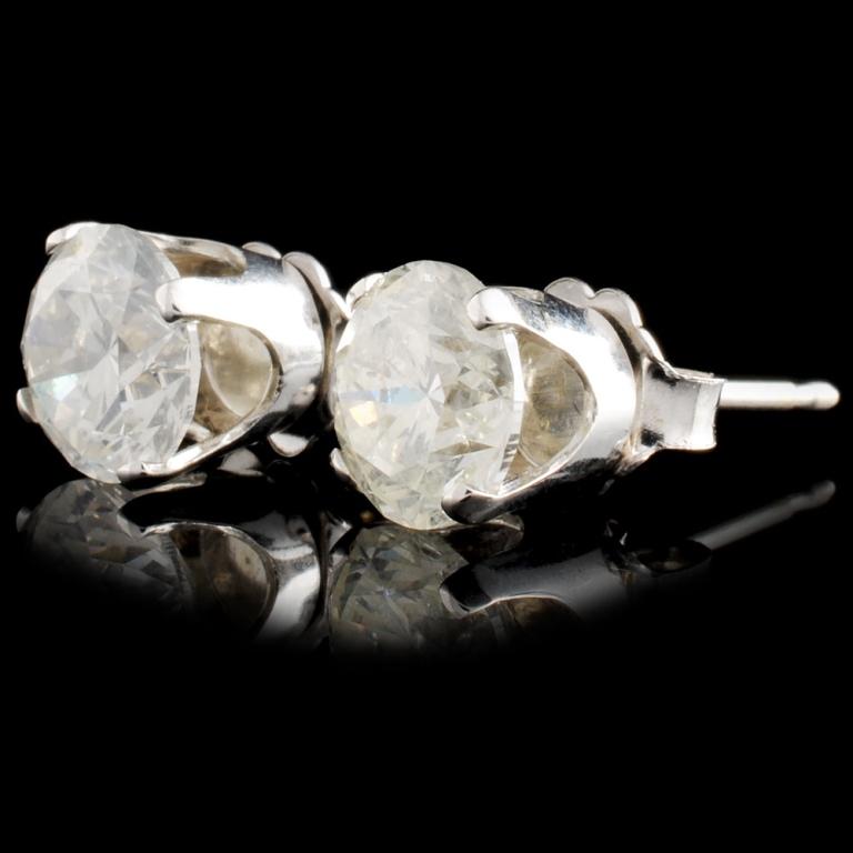 14K Gold 2.10ctw Diamond Stud Earrings