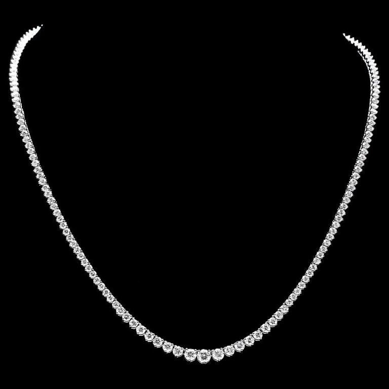 ^18k White Gold 10.00ct Diamond Necklace