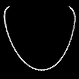 ^18k White Gold 8.00ct Diamond Necklace