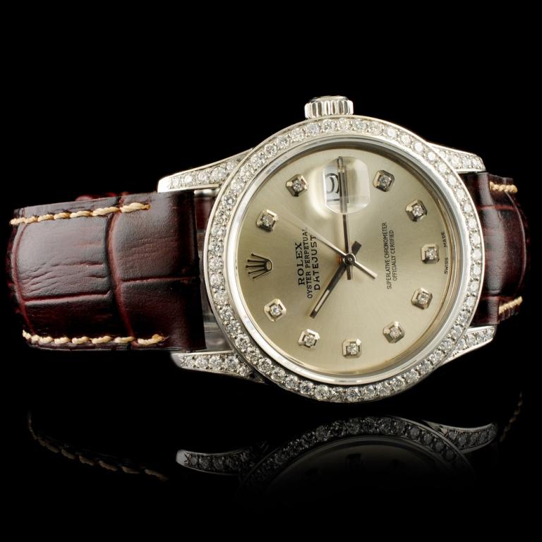 Rolex DateJust 1.50ctw Diamond 36MM Wristwatch