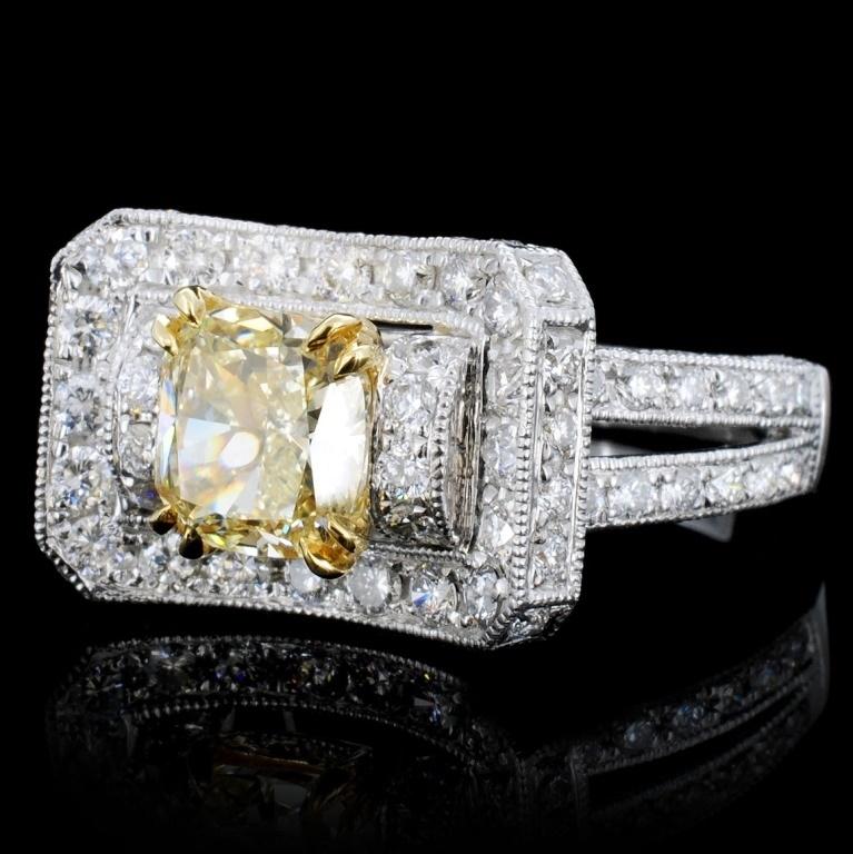 18K Gold 2.31ctw Fancy Color Diamond Ring
