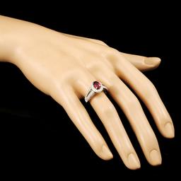 18K Gold 1.08ct Ruby & 0.55ctw Diamond Ring