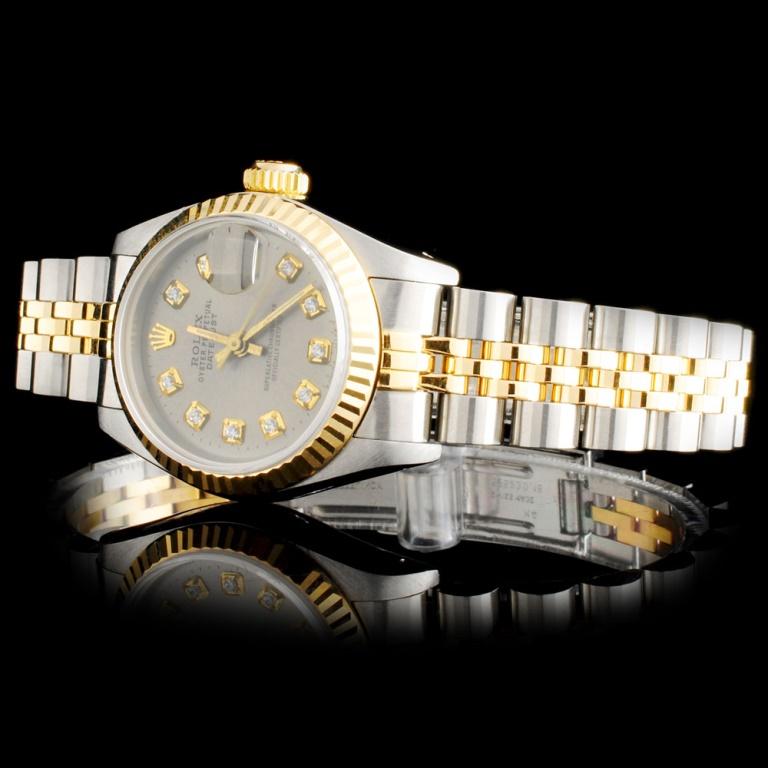 Rolex DateJust Ladies Diamond Wristwatch