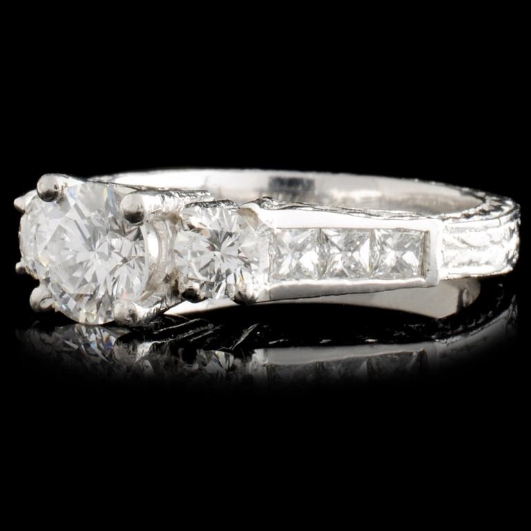 Platinum 1.82ctw Diamond Ring