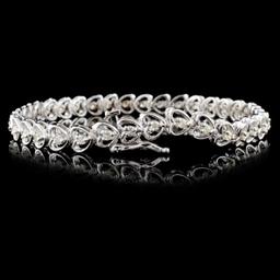 14K White Gold 1.00ctw Diamond Bracelet