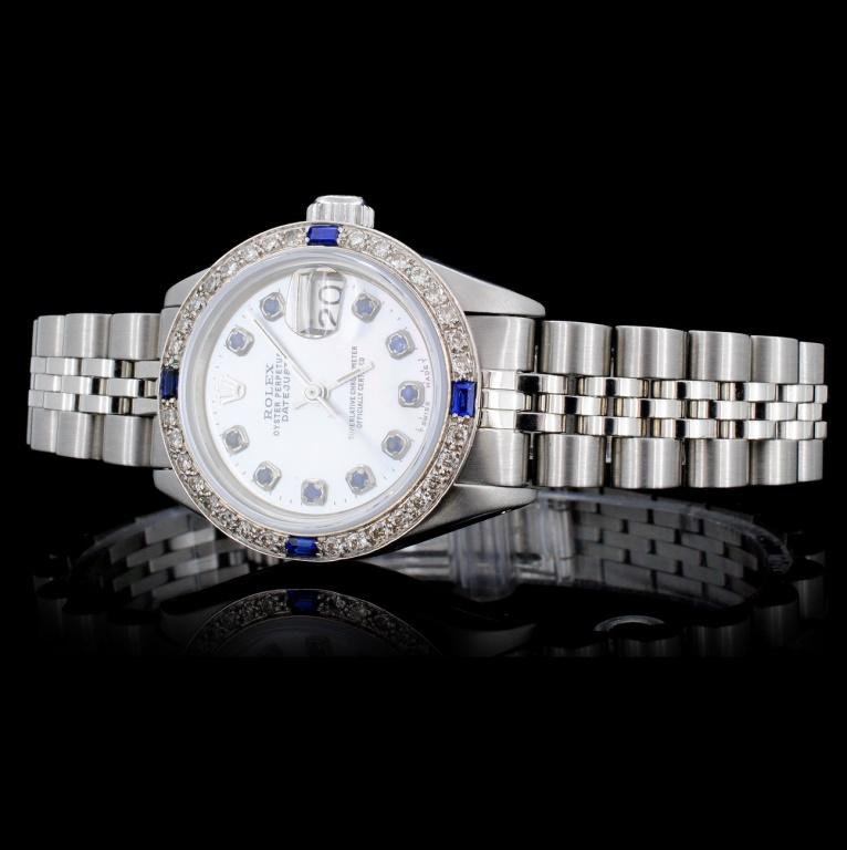 Rolex SS DateJust 1.00ct Diamond Ladies Watch
