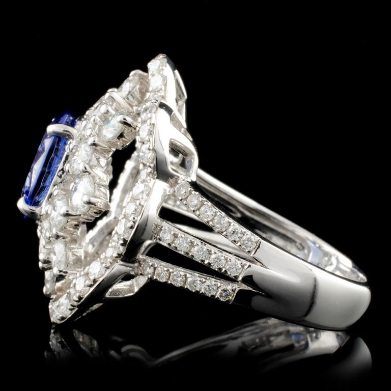 18K White Gold 1.77ct Tanzanite & 1.91ct Diamond R