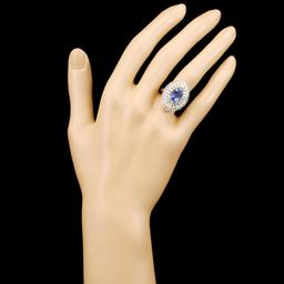 18K Gold 2.63ct Tanzanite & 1.07ctw Diamond Ring