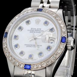 Rolex SS DateJust 1.00ct Diamond Ladies Watch